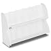 TrippNT 51069 PVC Plastic Double Adjustable Shelf with 10 Dividers, 18" Width x 12" Height x 6" Depth