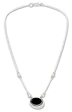 Obsidian necklace, &acute; Midnight Moon &acute; 16 &acute; L - B0001274ZQ