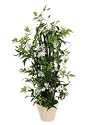 39 Inch Silk Jasmine Flower Bush Pre Potted In Ceramic Designer Pot