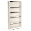 HON Metal Bookcase, 5 Shelves, 34-1/2 W by 12-5/8 D by 71 H, Putty