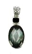 Black Shell & Jet Crystal Pendant