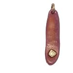Pyrite Pendant 01 Sculpted Fools Gold Purple Clay Crystal Healing 1.7