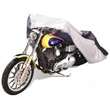 Premium Motorcycle Heat Shield Cover ( Blue / Silver ) ( 44 &acute; H x 44 &acute; W x 9 &acute; D ) - B000W3VX4M