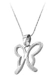 Butterfly Pendant, Contemporary Style,18"necklaces
