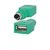 StarTech.com Replacement USB to PS2 Mouse Adapter, USB A Female, PS/2 Male, macho/hembra, Mouse, Verde