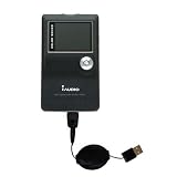 Retractable USB Cable for the Cowon iAudio X5 with Power Hot Sync and Charge capabilities - Gomadic Brand w/ TipExchange Technology