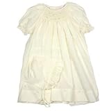 Preemie Girls Dress - 2 Pc Set Yellow Batiste Daygown with Bonnet by Petit Ami