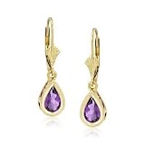 1.15 ct. t.w. Amethyst Earrings In 14kt Yellow Gold.