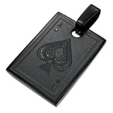 Black Ace of Spades Poker Hold 'em Pendant in Stainless Steel