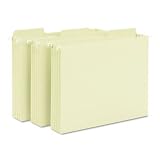 FasTab Hanging Pockets with Reinforced Tabs, Letter Size, Moss, 3-Pack, 10/Box