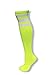 Colored Knee High Tube Socks with Colored Stripes (Neon Yellow with White Stripes)