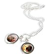 Custom Photo Necklace - Sterling Silver Circle 16" Charm Necklace Created from Your Favorite Photo