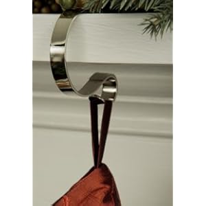 Mantle Clip Stocking Holders - Polished Silver (set of 4)