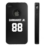 Apple iPhone 4 4S 4G Black Aluminum & Silicone Case NASCAR Dale Earnhardt Jr