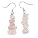 Rose Quartz Chips Silver Plated Drop Earrings (1 title=
