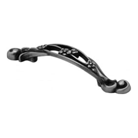 Hickory Hardware P2131-SPA 96mm Art Nouveau Pull, Satin Pewter Antique