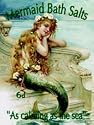 Mermaid Bath Salts "As Calming As The Sea" - Mini Metal Wall Sign