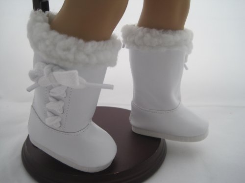 Warm White Boots for American Girl Dolls and Most 18 Inch Dolls