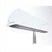 Glider Partition Lamp with Asymmetric Upper Reflector Finish: Aluminum Grey, Light Path: Indirect / Direct, Bulb Type: 2 x 54W Fluorescent