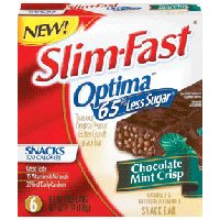 Childrens Toyshop  Gourmet Food : Slim Fast Optima Snack Bar Choclate Mint Crunch - 6 Ea