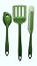 Silicone Kitchen Utensils: cmsHome Premium Food Grade Green Ice 3 Piece Set Silicone Kitchen Tools Non-stick Non-toxic Large Pancake Turner, Slotted Mixing Spoon, Knife