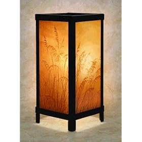 Golden Sunset Luminaire Accent Lamp Porcelain Lithophane Panels