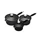 Read Le Creuset - Cast Iron Saucepans - Black 3 Piece Saucepan Set. Black Details Le Creuset - Cast Iron Saucepans - Black 3 Piece Saucepan Set. Black