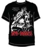 Army of Darkness TRAPPED IN TIME Classic Movie Adult Black T-shirt Tee, Small