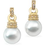 31jcsHjZyYL. SL160  18k S. Sea Cult. Pearl Diamond Earring  1/6ct 11mm Fine Nr   JewelryWeb