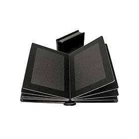 Adorama Pro Photo Album, Black Leatherette Cover with 9 Library Bound Black Pages, Holds 18 5x7 Prints