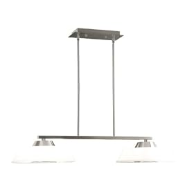 Kenory Home 80591BS Discus Six-Light Island Light with 16-Inch White Opal Glass Shades by Kenroy Home