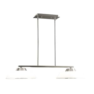 Kenroy Home 80591BS Discus Six-Light Island Light with 16-Inch White Opal Glass...