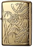 Zippo Gold Engraved Tiger Lighter