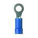 Panduit PV14-6RN-C Ring Terminal, Vinyl Insulated, Funnel Entry, 16 - 14 AWG Wire Range, #6 Stud Size, Blue, 0.03" Stock Thickness, 0.170" Max Insulation, 0.25" Terminal Width, 0.84" Terminal Length, 0.19" Center Hole Diameter (Pack of 100)