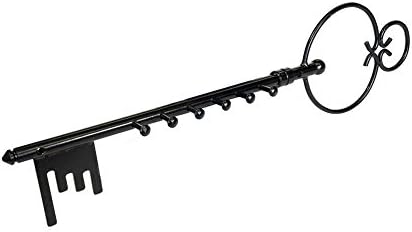 Classic Wrought Iron Key Hook, 6 hook - Black