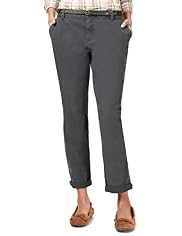 Indigo Collection Pure Cotton Turn Up Hem Chinos with Belt