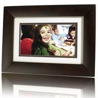 Hewlett Packard DF730P1 7 LCD Digital Photo Frame - Dark Espresso Wood