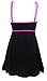 Cocoship Black Plus Size Cerise Mint Swimdress One Piece Swimsuit Beachwear(FBA)
