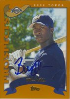 Billy Hall, Milwaukee Brewers, 2002 Topps Prospects Autographed Card