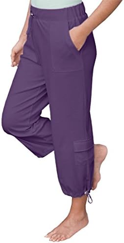 Plus Size Pants, Capri Length In Soft Knit With Cargo PocketsOnly Necessities