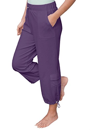 Plus Size Pants, Capri Length In Soft Knit With Cargo PocketsOnly Necessities