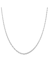 Rhodiumplated Sterling Silver 1.8-mm Lite Rope Chain (20 Inch)