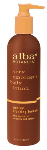 Alba Very Emollient Body Lotion- Medium Bronzing Formula, 8-Ounce Bottles (Pack of 2)