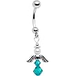Handmade December Birthstone Angel Belly Ring MADE WITH SWAROVSKI ELEMENTS