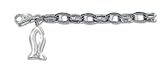 Sterling Silver 9inch Solid Polished Religious Fish Anklet