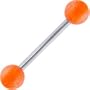 Orange Sherbet GLOW-n-DARK Barbell Tongue Ring