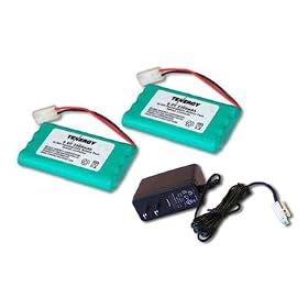 Two Tenergy 9.6V 2300mAh NiMH High Capacity Battery Pack for RC Car, Robots, Security with Simple... by Tenergy
