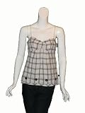 PARAMETER Plaid Pleated Linen Cami Top