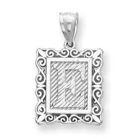 Sterling Silver Initial E Charm - JewelryWeb