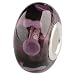 Hgs-104 Purple, Purple Sterling Silver Core Murano Glass Slide-on and Slide-off Glass Bead , 14 X 6mm. 5mm Core so Fits Most Bracelets, Compatible with Pandora, Trollbeads Chamilia,silverado,biagi and Many More…